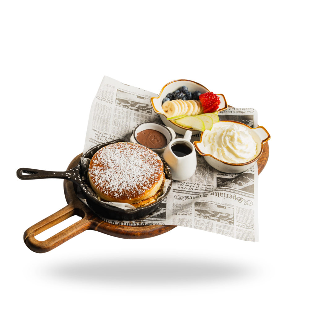 landwer's pancakes served with with fruits